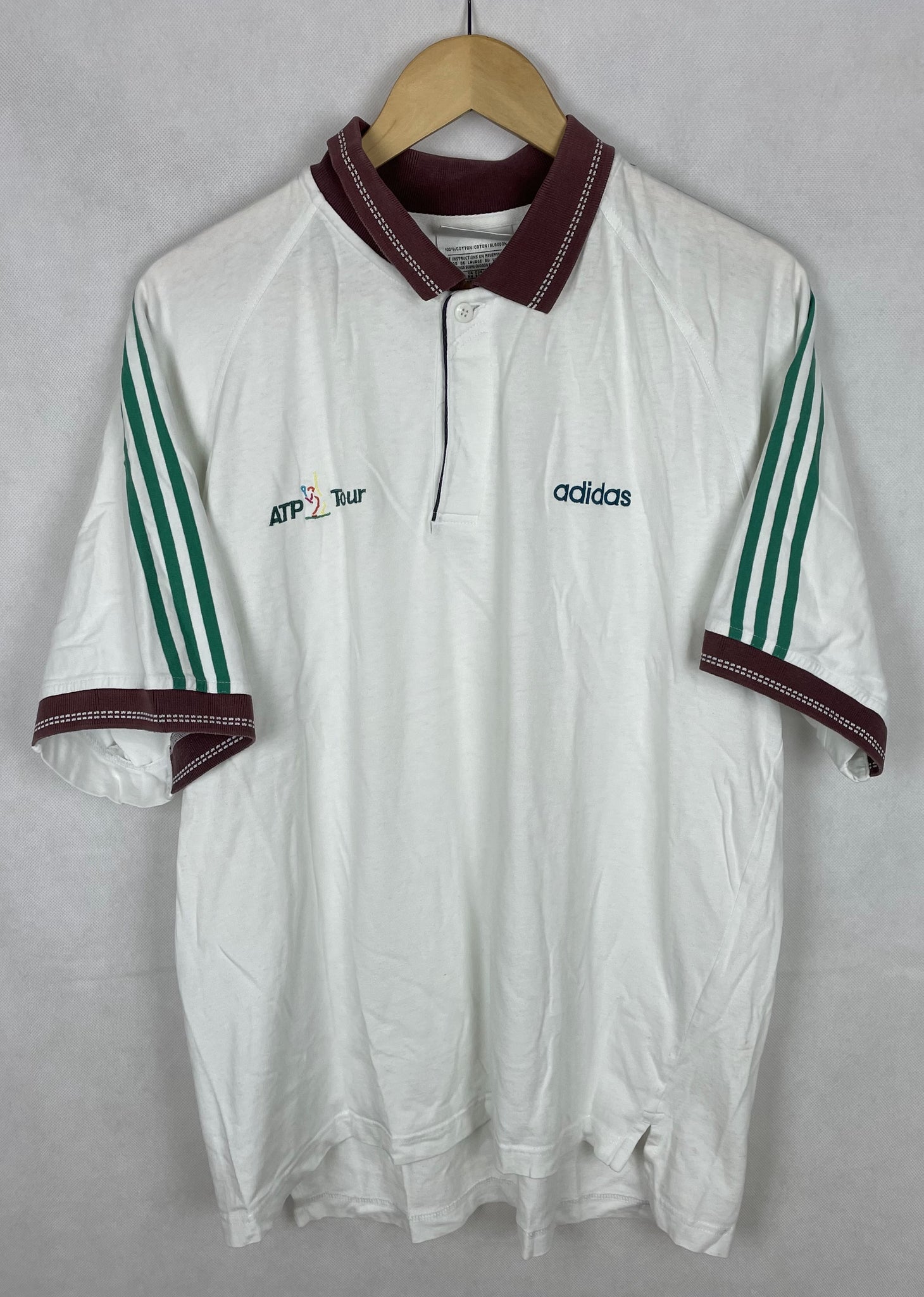 Vintage Adidas Polo Gr. L ATP