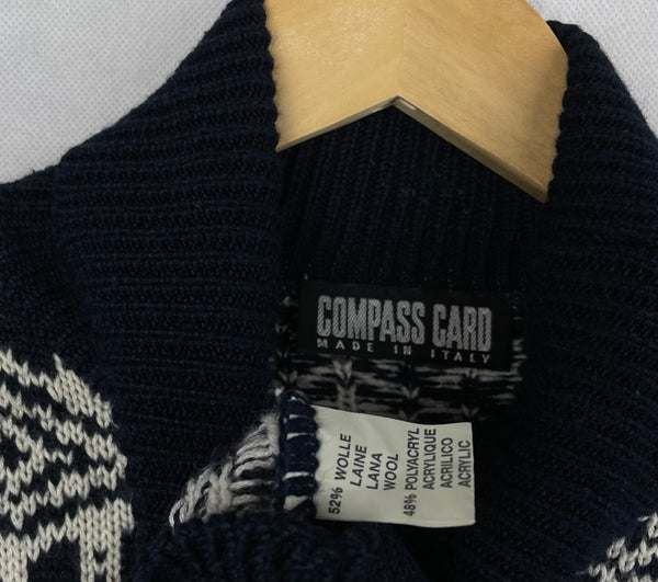 Vintage Compass Card Pullover Gr. L